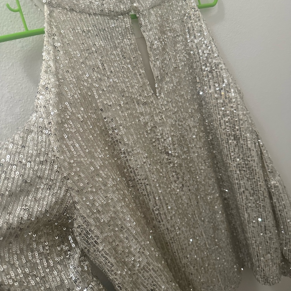Sequin Silver Skirt